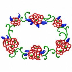 Flowers And Tree Embroidery Design 10